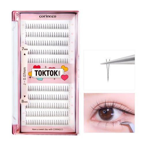 CORINGCO Pestañas inferiores Toktok-Hara – 110 unidades / 200 unidades (3 tipos) | Realzadores de pestañas inferiores ligeros como una pluma
