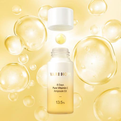 VARIHOPE Ampolla de Vitamina C Pura 8 Días EX 15g | Sérum Iluminador e Hidratante