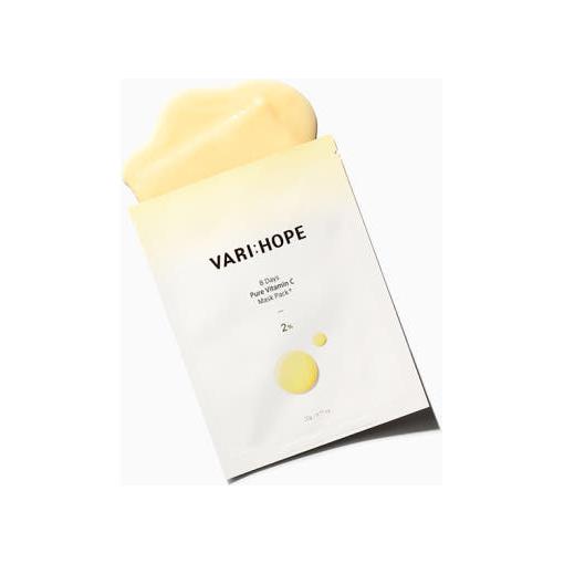 Mascarilla Facial con Vitamina C Pura 8 Días de VARIHOPE (22g x 5 unidades) | Iluminación e Hidratación Instantánea