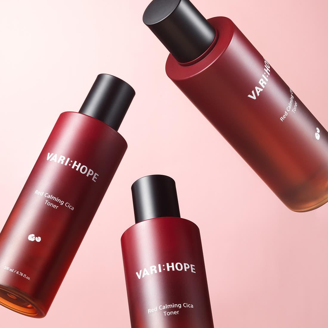 VARIHOPE Tónico Calmante Cica Rojo 200ml | Hidratación Intensiva y Fortalecimiento de la Barrera Cutánea