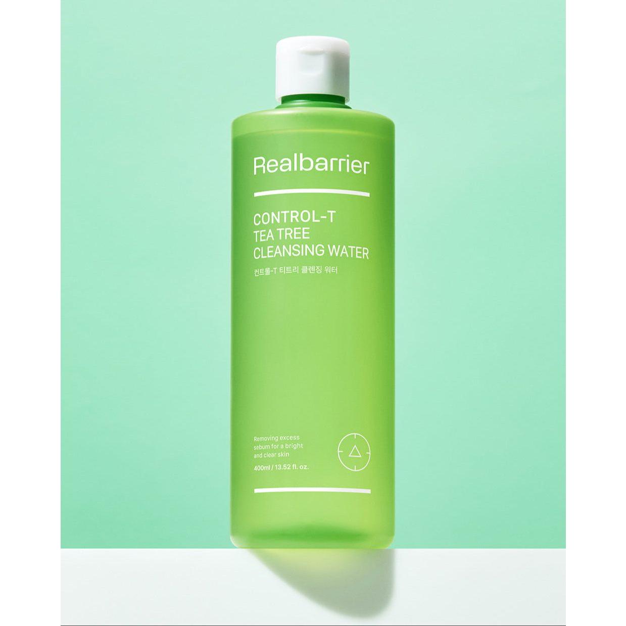 Real Barrier Control-T Tea Tree Cleansing Water – 400ml | Limpiador micelar suave y antiacné
