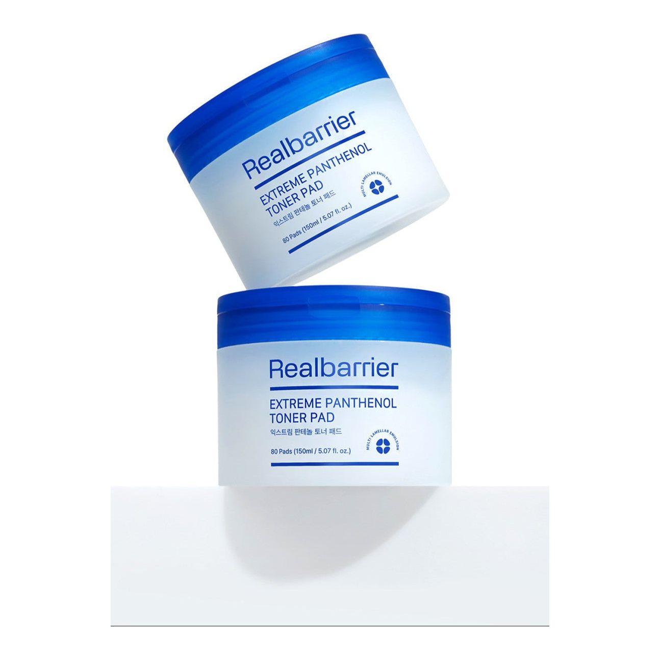 Real Barrier Extreme Panthenol Toner Pad – 150ml / 80 Pads | Discos tonificantes calmantes y fortalecedores de la barrera