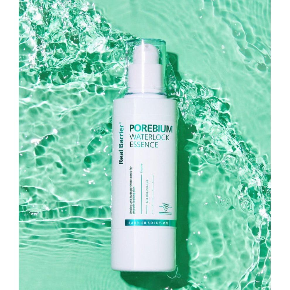 Real Barrier Porebium Waterlock Essence – 110ml | Hidratación Refinadora de Poros y Exfoliación Diaria Suave