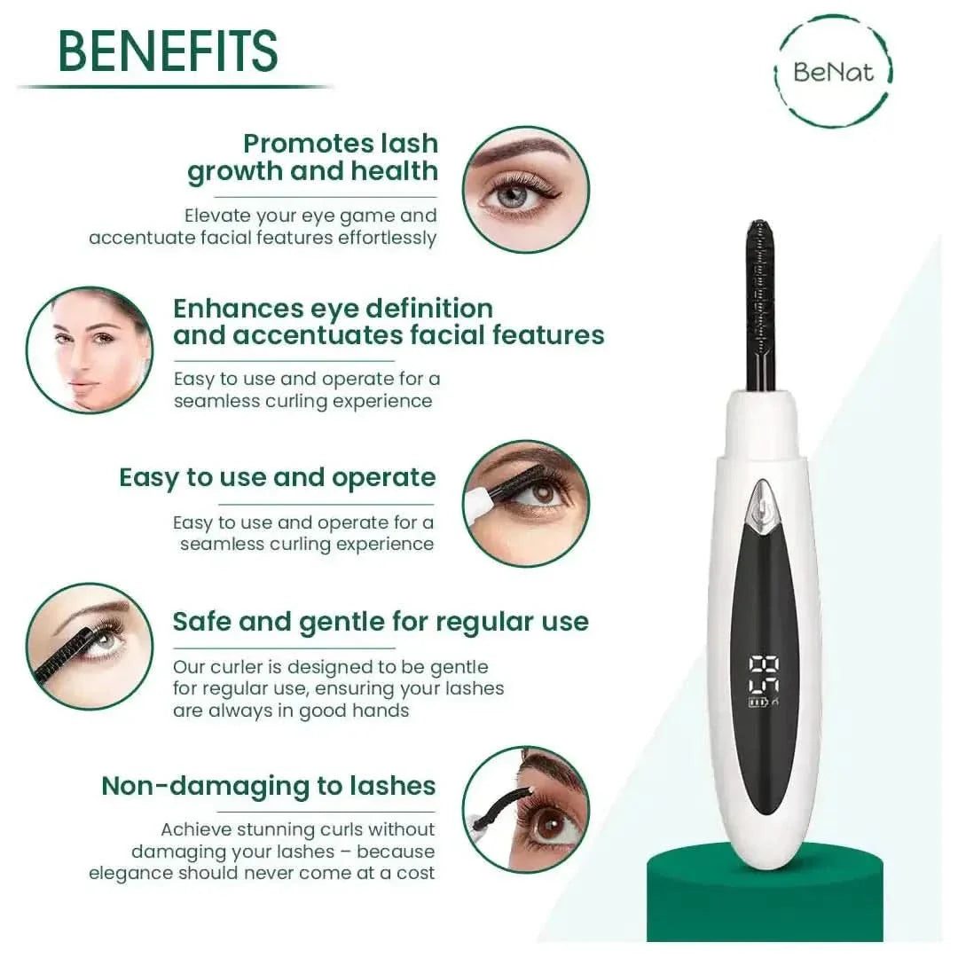 Rechargeable Electric Eyelash Curler – Long - Lasting Natural Lash Curl - Glam Global UKGlam Global UK