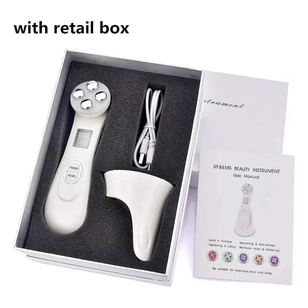 RF EMS LED Photon Facial Rejuvenation Device – Acne & Wrinkle Treatment - Glam Global UKGlam Global UK