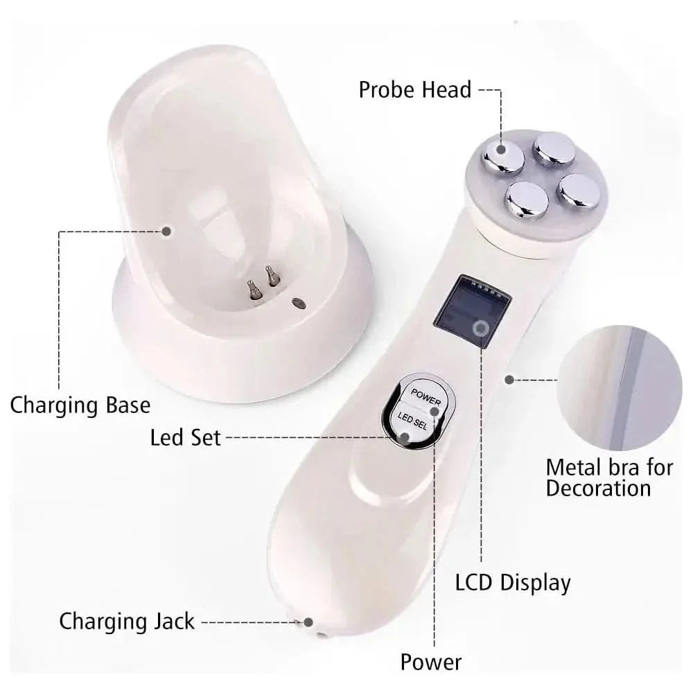 RF EMS LED Photon Facial Rejuvenation Device – Acne & Wrinkle Treatment - Glam Global UKGlam Global UK