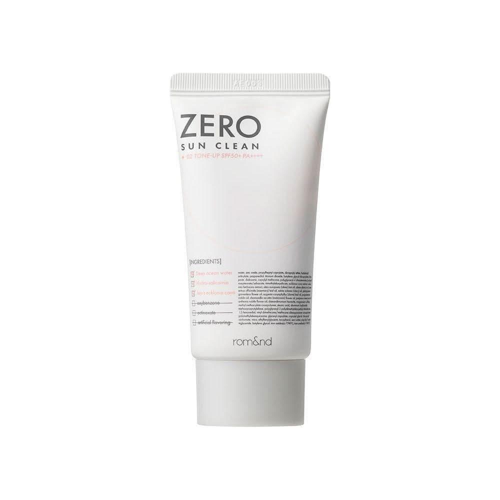 rom&nd ZERO SUN CLEAN 50ml, SPF 50+, PA++++ - Glam Global UKrom&nd