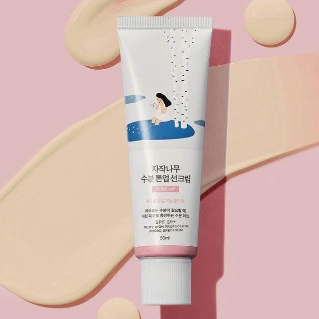 Round Lab Birch Juice Moisturizing Tone Up Sunscreen - 50ml | SPF 50+ PA++++ | Hydrating & Radiant Finish - Glam Global UKRound Lab