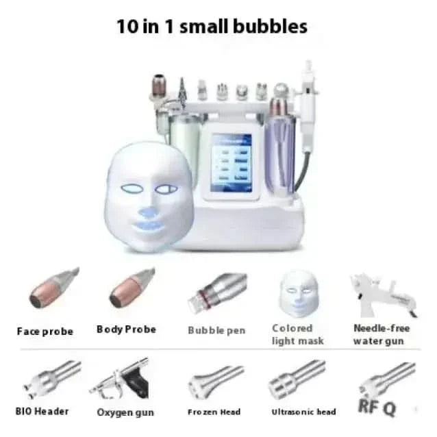 Skin Rejuvenation Mask Beauty Device Cleaner – 5 - in - 1 to 12 - in - 1 Ultrasonic &amp; Light Therapy for Glowing Skin - Glam Global UKGlam Global UK