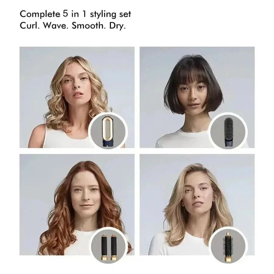 Straight Hair Set with Electric Curler – Dual - Use Styling Tool for Straightening &amp; Curling - Glam Global UKGlam Global UK