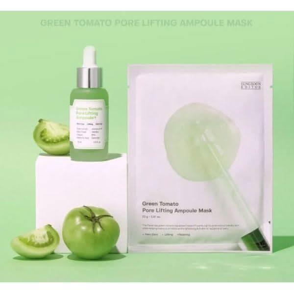 SUNGBOON EDITOR Green Tomato Pore Lifting Ampoule Mask 23g - Glam Global UKSUNGBOON EDITOR