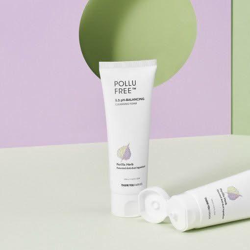 [THANK YOU FARMER] Pollufree 5.5 pH - Balancing Cleansing Foam 120ml - Glam Global UKTHANK YOU FARMER