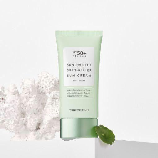 [THANK YOU FARMER] Sun Project Skin Relief Sun Cream SPF50+ PA++++ 50ml - Glam Global UKTHANK YOU FARMER