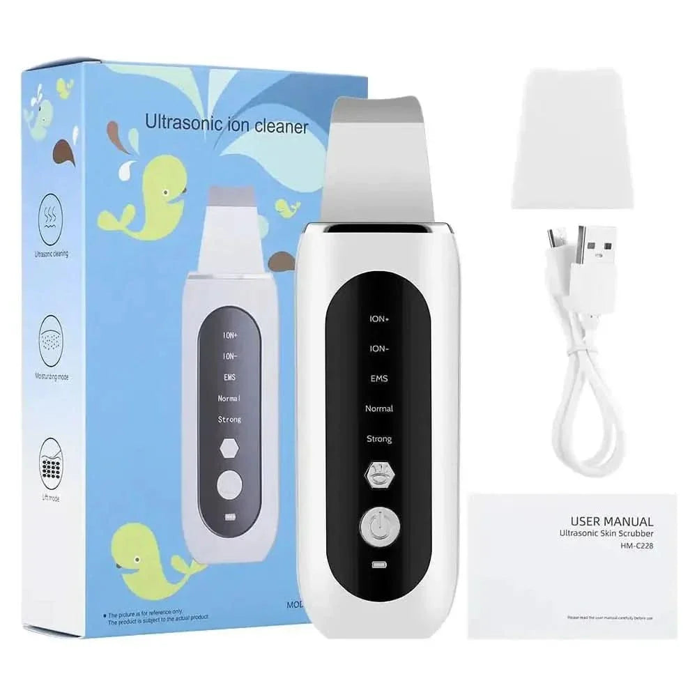 Ultrasonic Face Skin Scrubber – For Radiant, Glowing Skin Every Day - Glam Global UKGlam Global UK