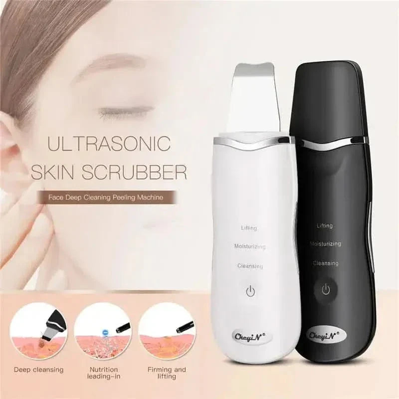 Ultrasonic Skin Scrubber + Skin Rejuvenation Nano Face Mist Steamer - Glam Global UKGlam Global UK