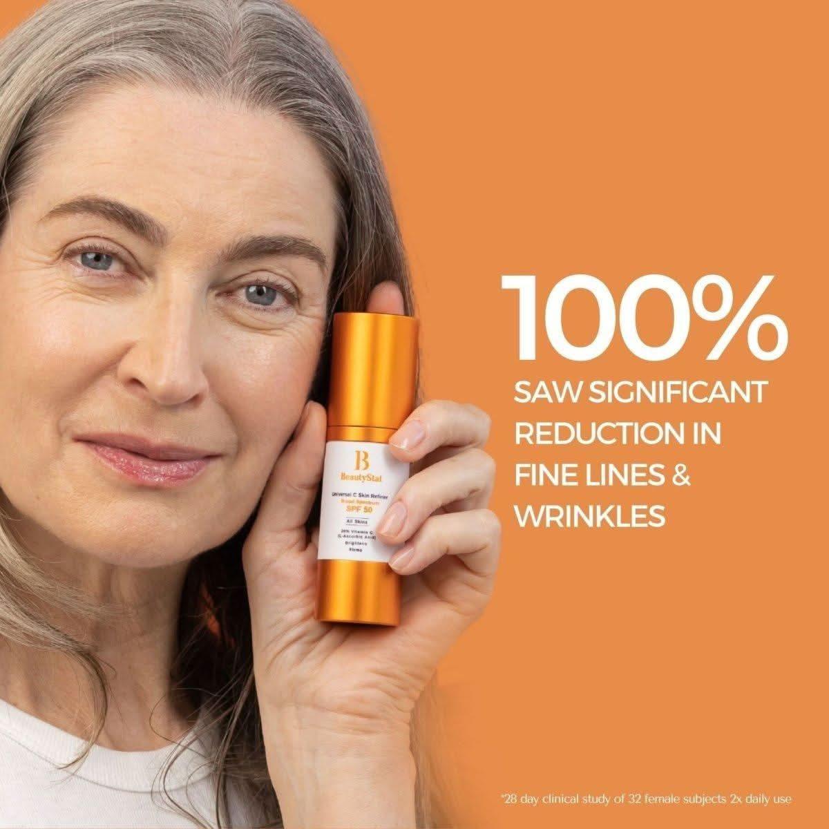 BeautyStat Universal C Skin Refiner Vitamin C Serum + SPF 50 Mineral Sunscreen - 30ml - Glam Global UKBeautyStat