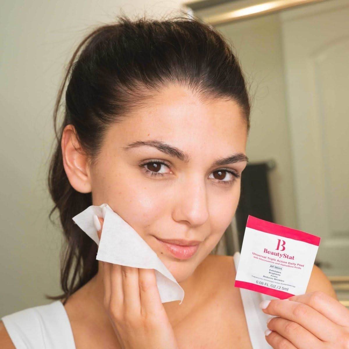 BeautyStat Universal Triple Action Daily Peel with Glucosamine and AHAs/BHAs - 10 Treatments - Glam Global UKBeautyStat