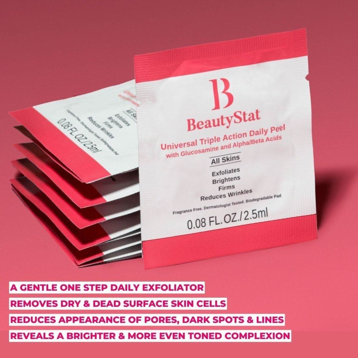 BeautyStat Universal Triple Action Daily Peel with Glucosamine and AHAs/BHAs - 10 Treatments - Glam Global UKBeautyStat