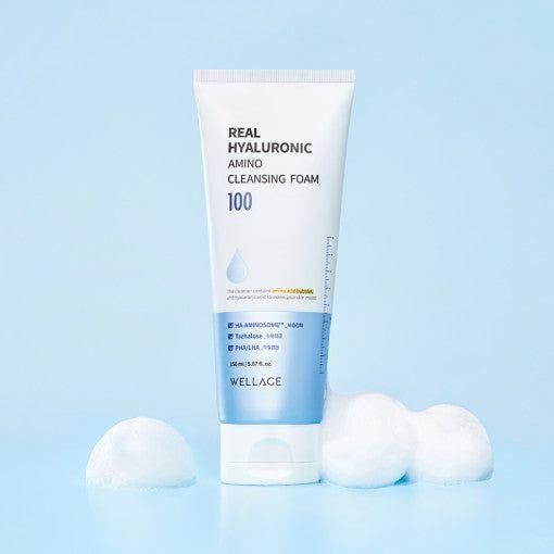 WELLAGE Real Hyaluronic Amino Cleansing Foam 150ml - Glam Global UKWELLAGE