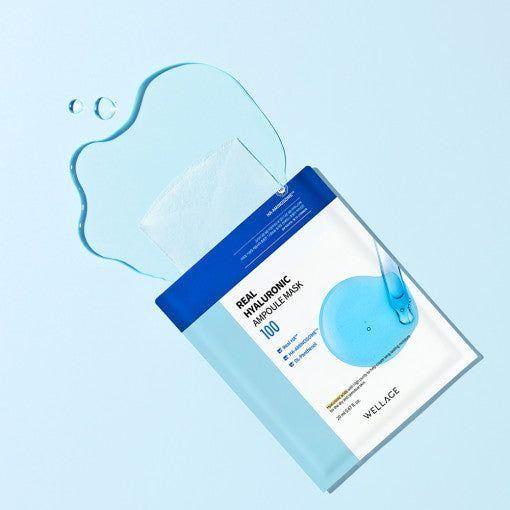 WELLAGE Real Hyaluronic Ampoule Mask Sheet 20ml X 10P - Glam Global UKWELLAGE