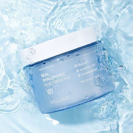 WELLAGE Real Hyaluronic Blue Toner Pad 70pads / 210ml - Glam Global UKWELLAGE